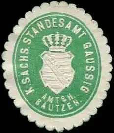 K. S. Standesamt Gaussig - Amtshauptmannschaft Bautzen