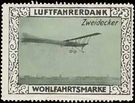 Zweidecker Flugzeug