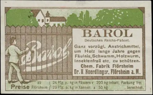 Barol Anstrichmittel, Holzschutz