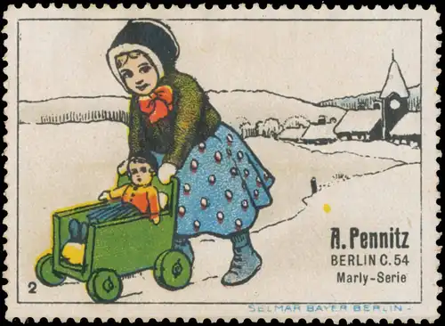 Kind mit Puppenwagen