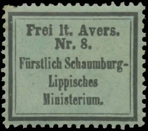 Frei laut Avers Nr. 8