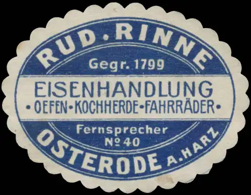 Eisenhandlung Rud. Rinne
