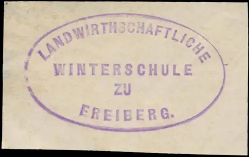 Landwirthschaftliche Winterschule zu Freiberg
