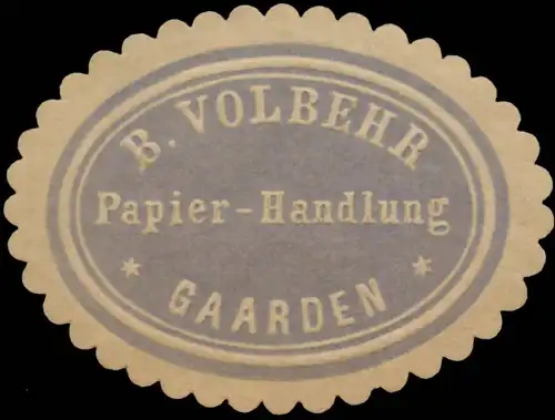 Papierhandlung B. Volbehr