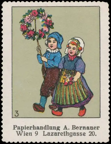 Kinder mit Blumenkranz