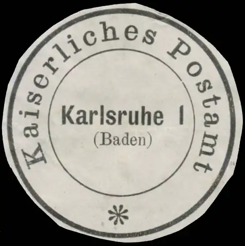 K. Postamt Karlsruhe I (Baden)