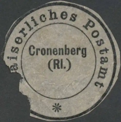 K. Postamt Cronenberg (Rheinland)