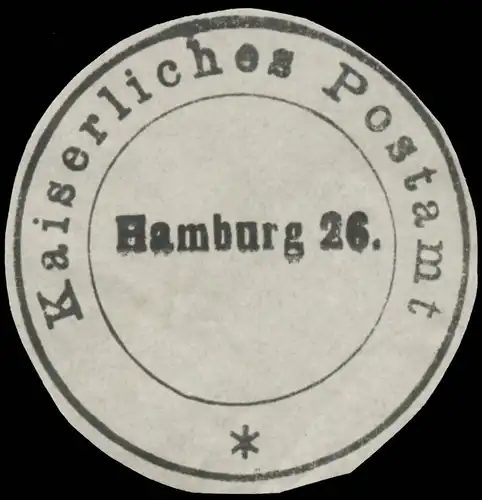 K. Postamt Hamburg 26