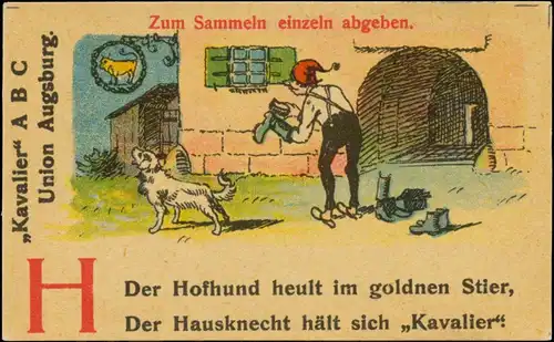 Der Hofhund heult im goldnen Stier, der Hausknecht hÃ¤lt sich kavalier