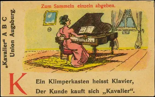 Ein Klimperkasten heisst Klavier, der Kunde kauft sich Kavalier