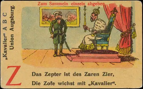 Das Zepter ist des Zaren Zier, die Zofe wichst mit Kavalier