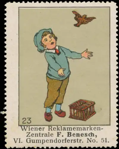 Kind befreit Vogel