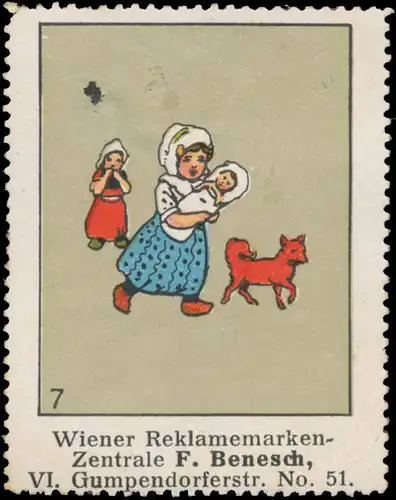 Kind mit Puppe und Hund