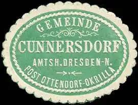 Gemeinde Cunnersdorf Post Ottendorf-Okriilla - Amtsh. Dresden-N