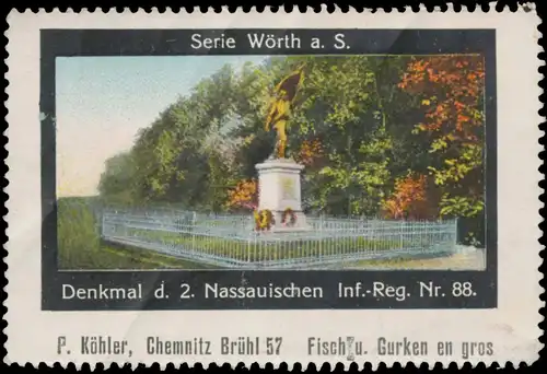Denkmal d. 2. Nassauischen Infanterie-Regiment Nr. 88