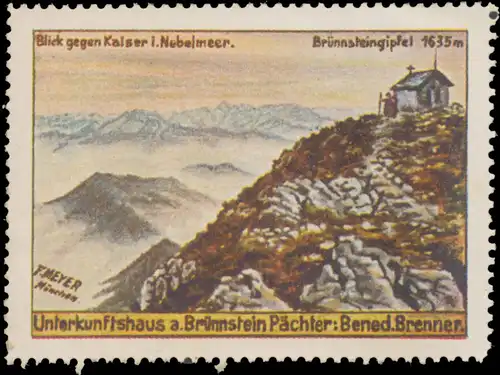 Blick gegen kaiser im Nebelmeer