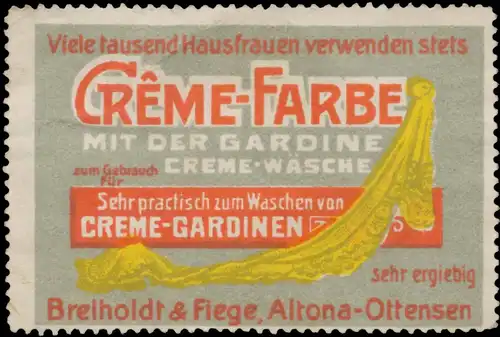 Creme-Farbe mit der Gardine Creme-WÃ¤sche