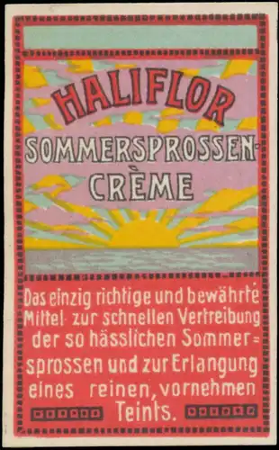 Haliflor Sommersprossen Creme