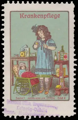 Puppenmutti bei der Krankenpflege