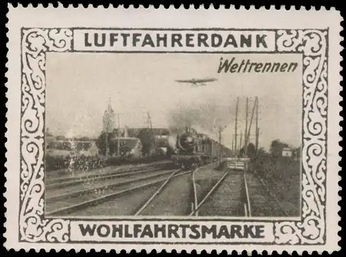 Wettrennen Flugzeug Eisenbahn