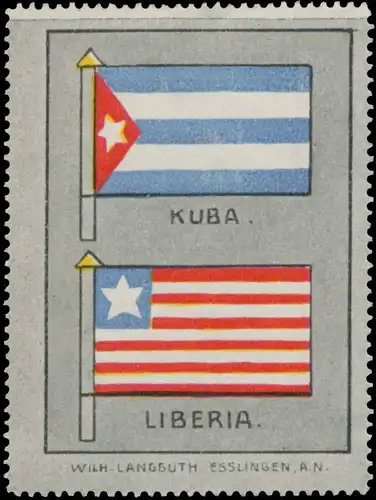 Kuba - Liberia Flagge