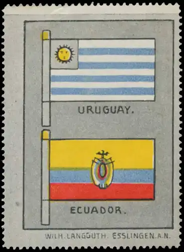 Uruguay - Ecuador Flagge