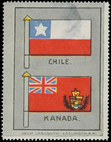 Chile - Kanada Flagge