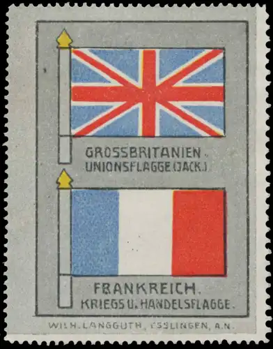 Grossbritanien - Frankreich Flagge
