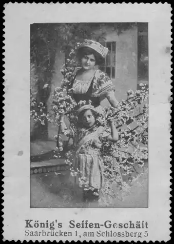 Mutter und Kind mit Blumen