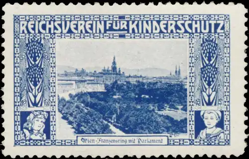 Franzensring mit parlament in Wien
