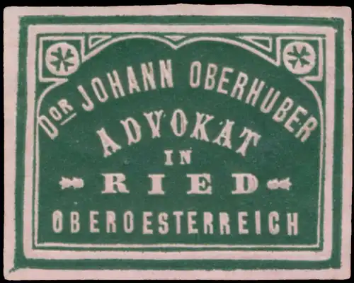 Advokat Dr. Johann Oberhuber