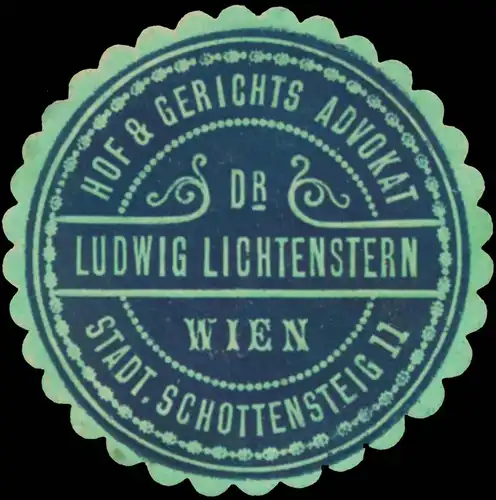 Hof- & Gerichts-Advokat Dr. Ludwig Lichtenstein