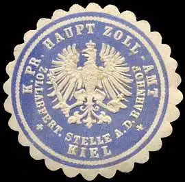 K.Pr. Haupt Zoll-Amt Zollabfert. Stelle auf dem Bahnhof Kiel