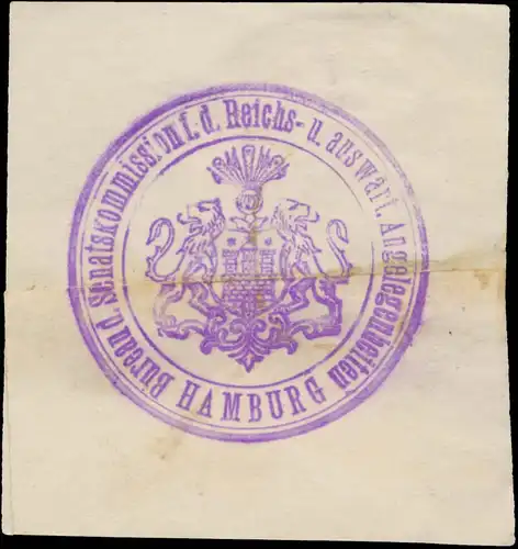 Bureau d. Senatkommission f.d. Reichs- und auswÃ¤rtige Angelegenheiten