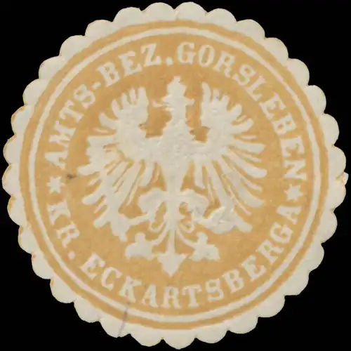 Amtsbezirk Gorsleben Kreis Eckartsberga