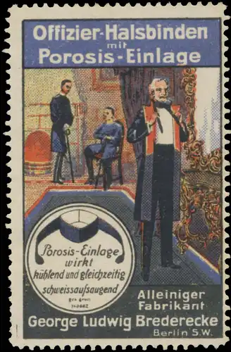 Offizier-Halsbinden mit Porosis-Einlage