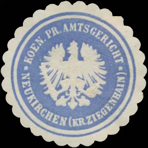 K.Pr. Amtsgericht Neukirchen Kreis Ziegenhain