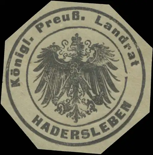 K.Pr. Landrat Hadersleben