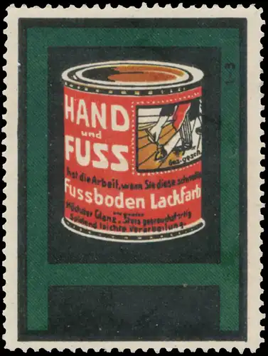 Hand und Fuss Fussboden Lackfarbe