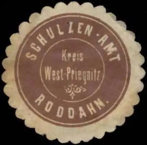 Schulzen-Amt Roddahn Kreis West-Prignitz