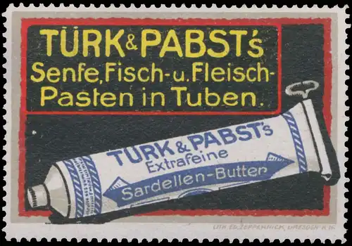 Senfe, Fisch- und Fleischpasten in Tuben