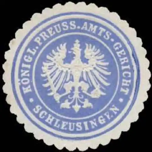 K.Pr. Amts-Gericht Schleusingen