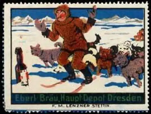 Skifahren mit dem Bier von Eberl-BrÃ¤u