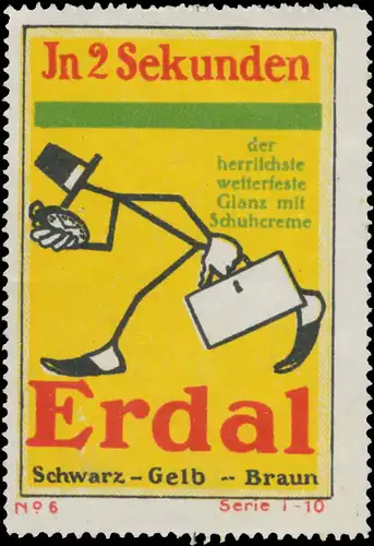 In 2 Sekunden der herrlichste, wetterfeste Glanz mit Schuhcreme Erdal