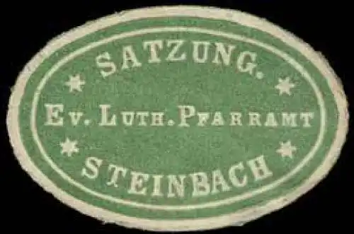 Satzung - Evangelisch lutherisches Pfarramt - Steinbach