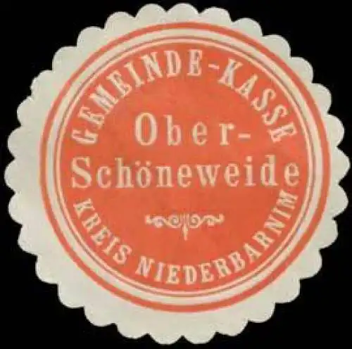 Gemeinde-Kasse Ober-SchÃ¶neweide Kreis Niederbarnim