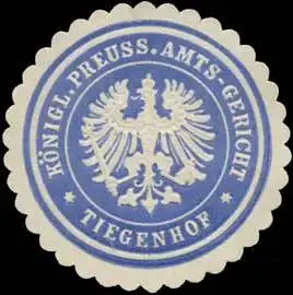 K.Pr. Amtsgericht Tiegenhof/WestpreuÃen