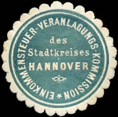 Einkommensteuer - Veranlagungs - Kommission des Stadtkreises Hannover