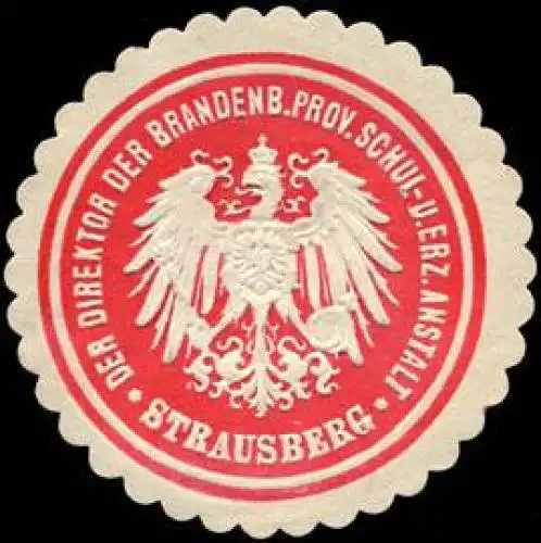 Der Direktor der Brandenburgischen Provinz Schul - und Erziehungs Anstalt - Strausberg