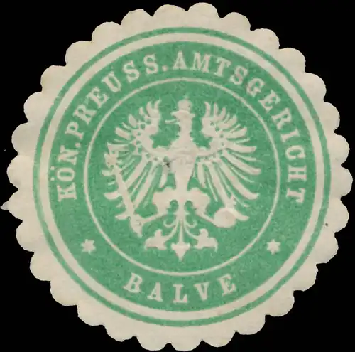 K.Pr. Amtsgericht Balve